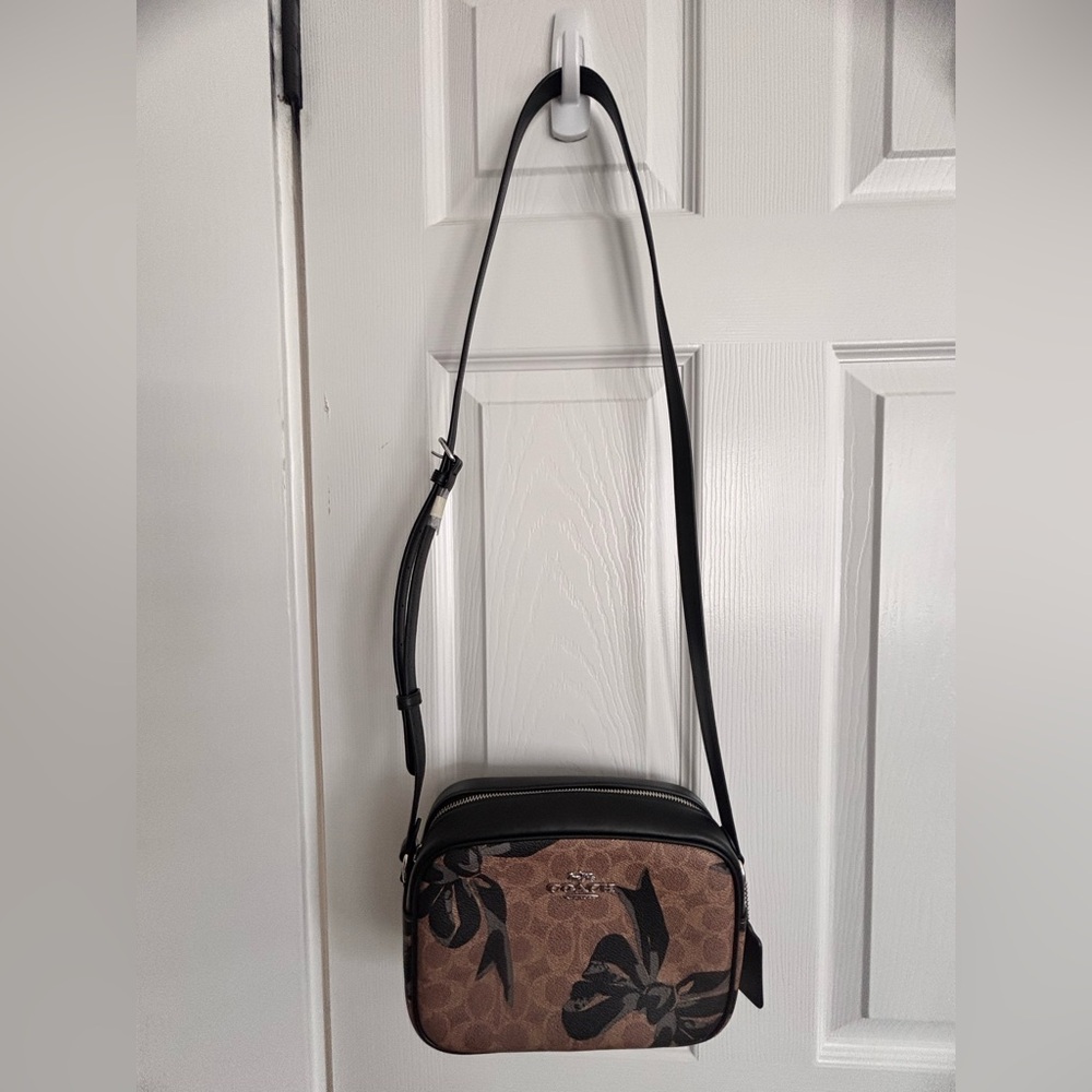 Coach Jamie Camera Tan and Black Crossbody Bag - Picture 3 of 4